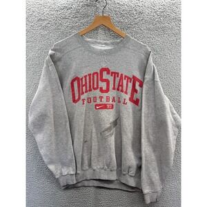 VINTAGE Nike Ohio State University Sweatshirt Mens Extra Large Gray